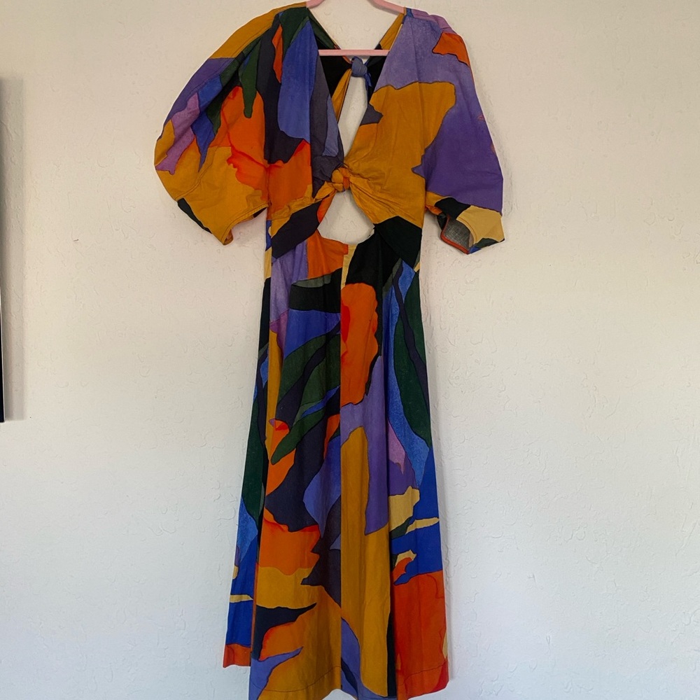 Beautiful Mara Hoffman Full Circle Hand Painted Lelia Maxi Dress - Picture 3 of 10